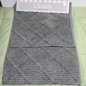 Clouds Luxurious Gray Bath Rug